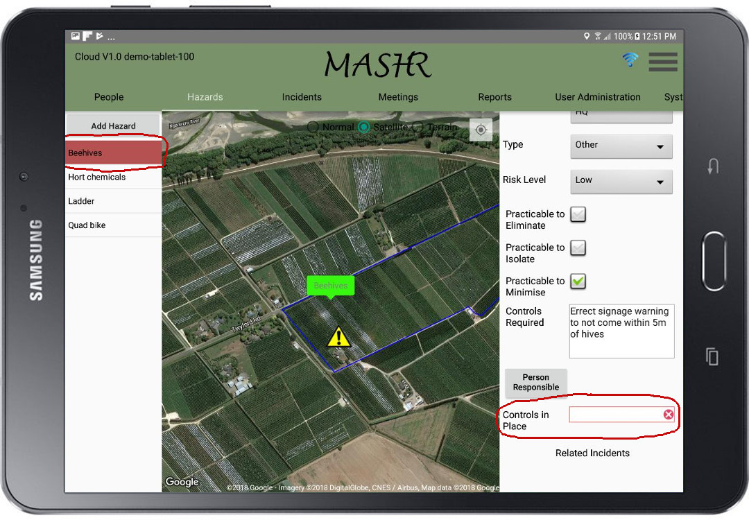 Hazard not contained